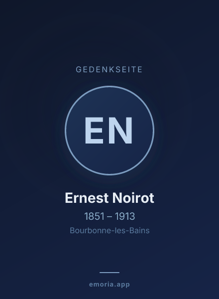 Gedenkportrait von Ernest Noirot