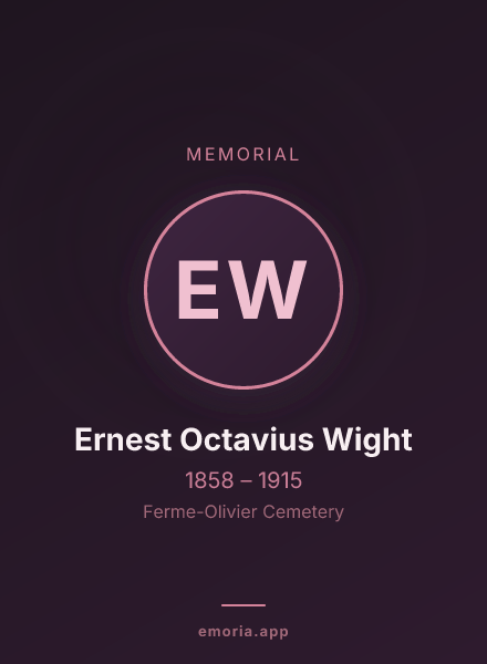 Memorial portrait of Ernest Octavius Wight