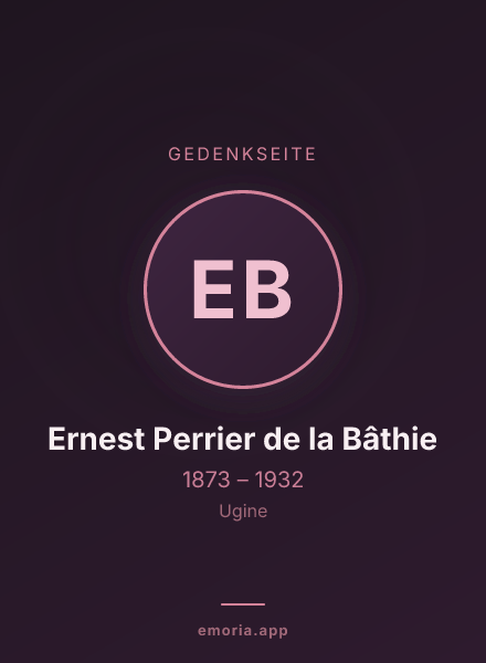 Gedenkportrait von Ernest Perrier de la Bâthie