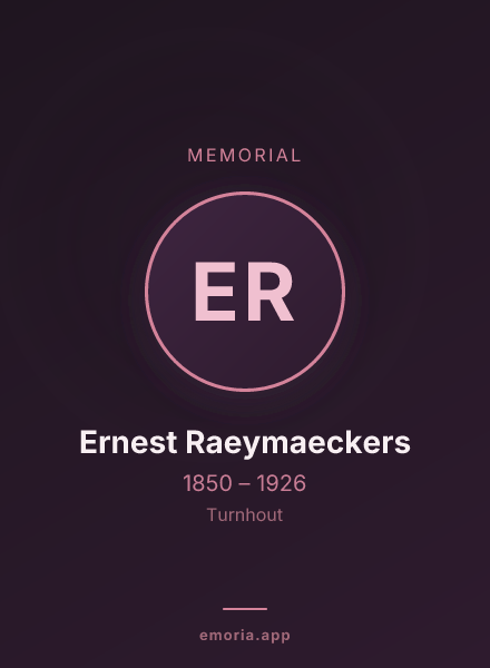 Memorial portrait of Ernest Raeymaeckers