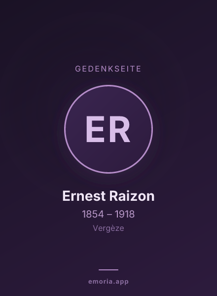 Gedenkportrait von Ernest Raizon