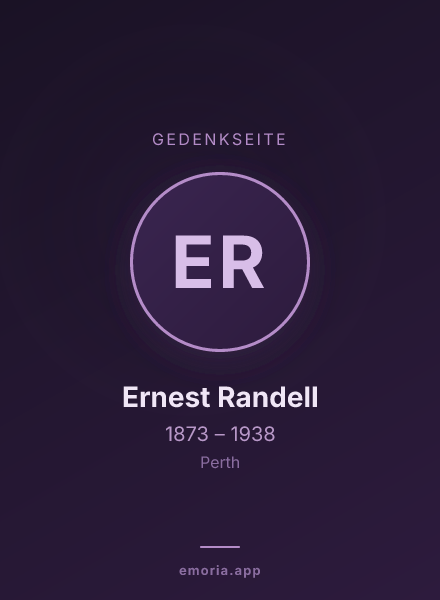 Gedenkportrait von Ernest Randell