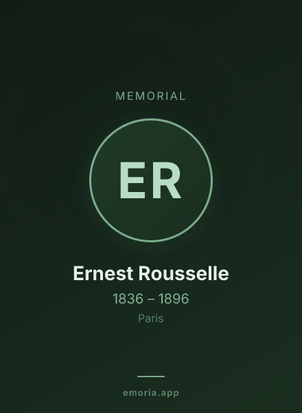 Memorial portrait of Ernest Rousselle