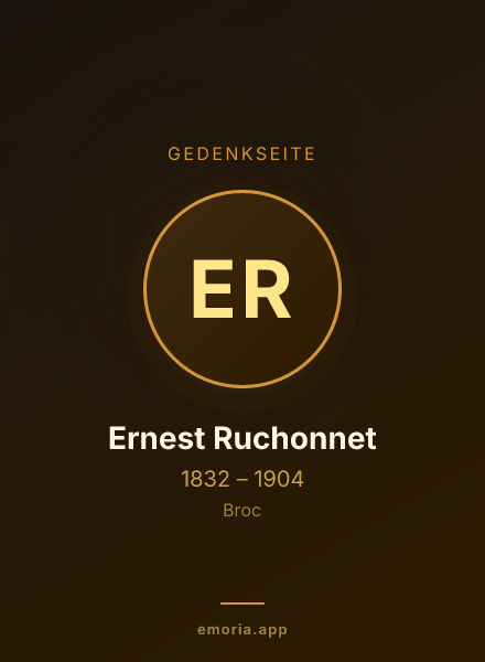 Gedenkportrait von Ernest Ruchonnet