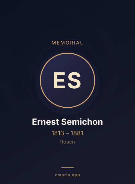 Memorial portrait of Ernest Semichon