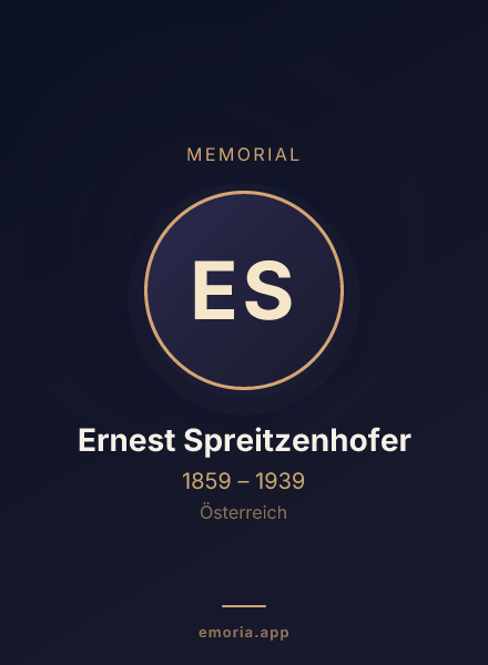 Memorial portrait of Ernest Spreitzenhofer