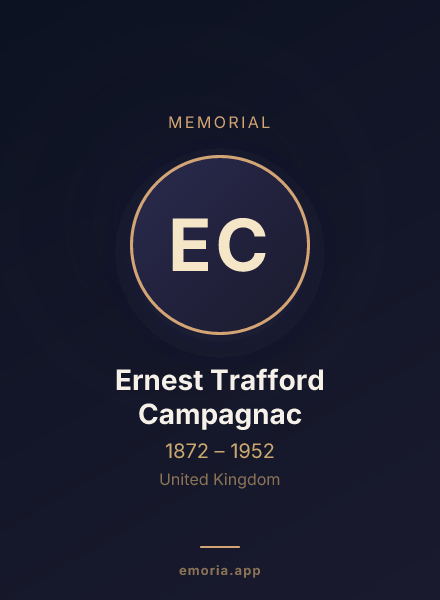Memorial portrait of Ernest Trafford Campagnac