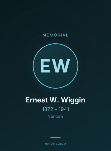 Memorial portrait of Ernest W. Wiggin
