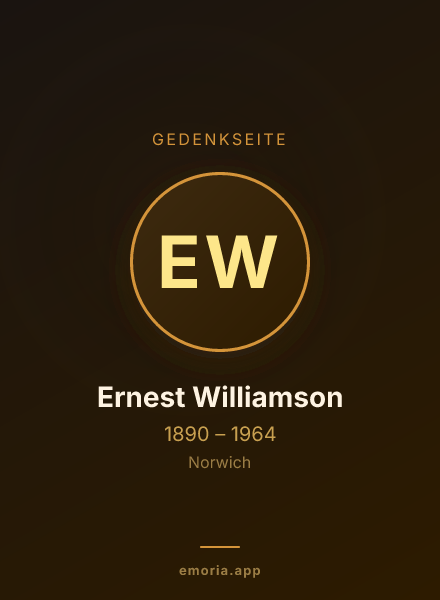 Gedenkportrait von Ernest Williamson