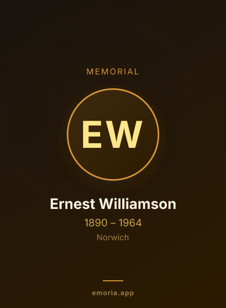 Memorial portrait of Ernest Williamson