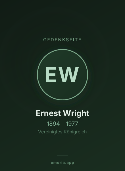 Gedenkportrait von Ernest Wright