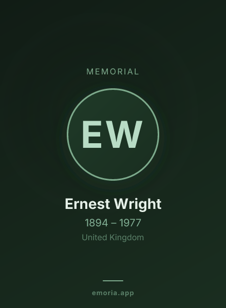 Memorial portrait of Ernest Wright