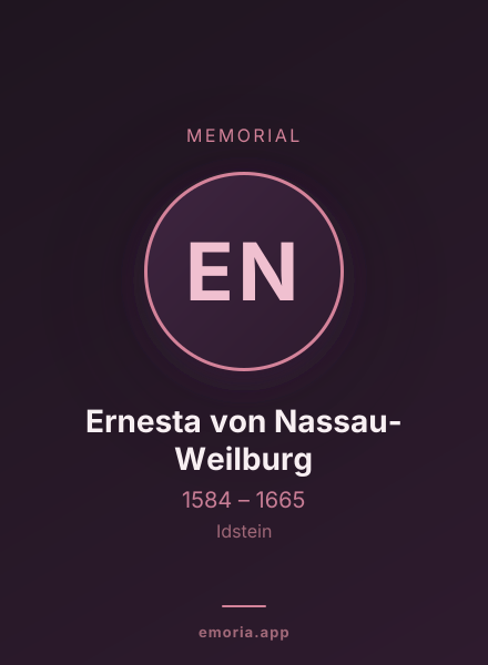 Memorial portrait of Ernesta von Nassau-Weilburg