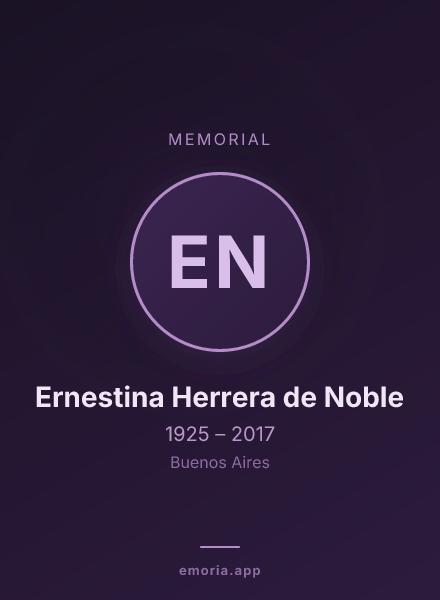 Memorial portrait of Ernestina Herrera de Noble