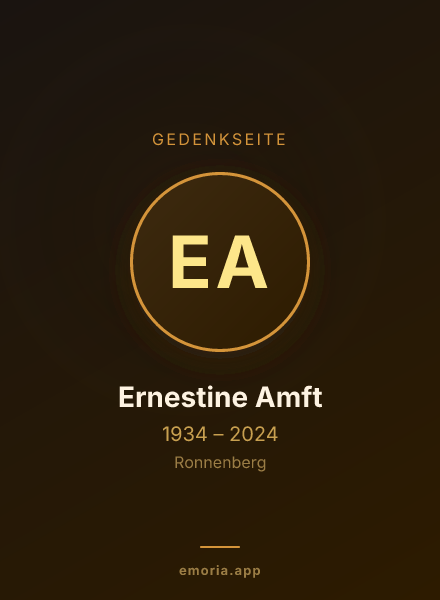 Gedenkportrait von Ernestine Amft