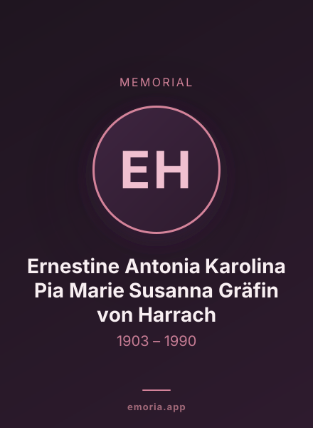Memorial portrait of Ernestine Antonia Karolina Pia Marie Susanna Gräfin von Harrach