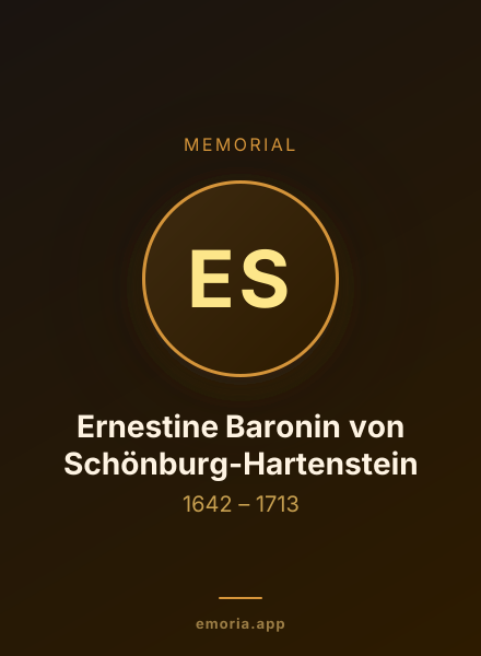 Memorial portrait of Ernestine Baronin von Schönburg-Hartenstein