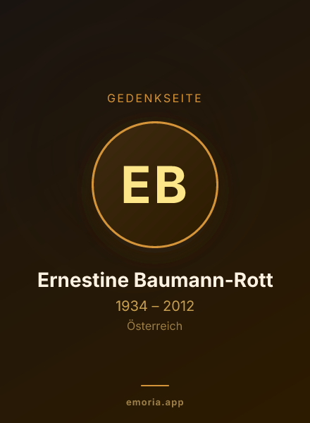 Gedenkportrait von Ernestine Baumann-Rott