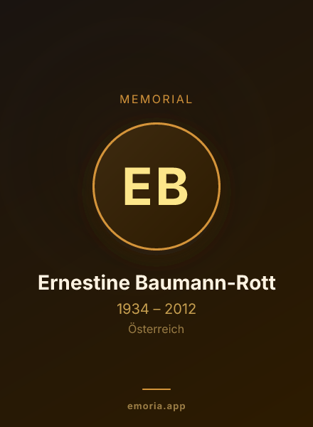 Memorial portrait of Ernestine Baumann-Rott