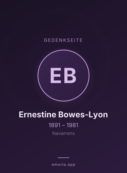 Gedenkportrait von Ernestine Bowes-Lyon