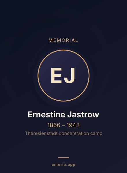 Memorial portrait of Ernestine Jastrow
