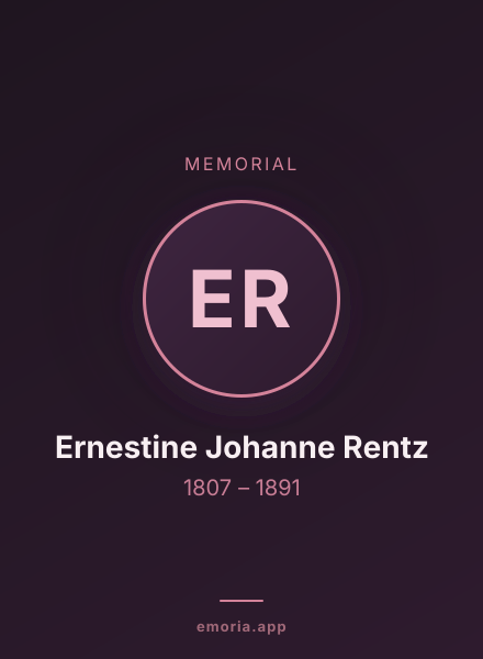 Memorial portrait of Ernestine Johanne Rentz