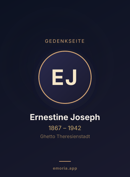 Gedenkportrait von Ernestine Joseph