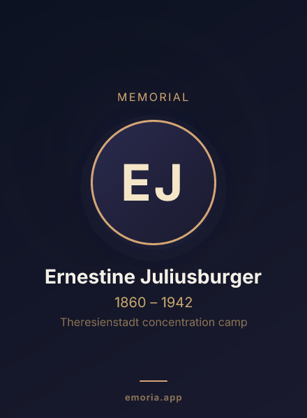 Memorial portrait of Ernestine Juliusburger