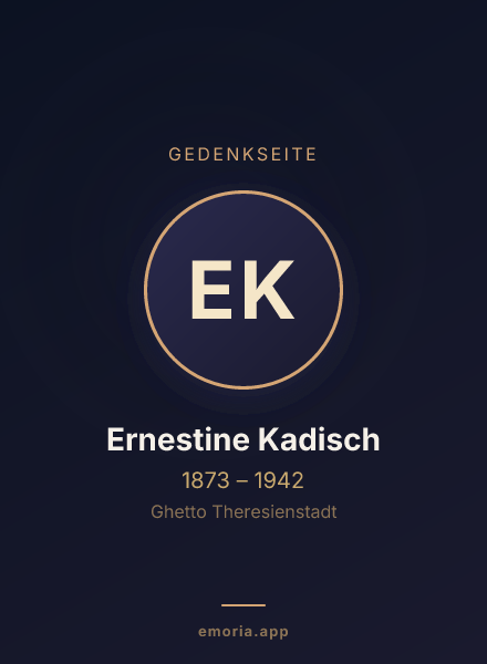 Gedenkportrait von Ernestine Kadisch