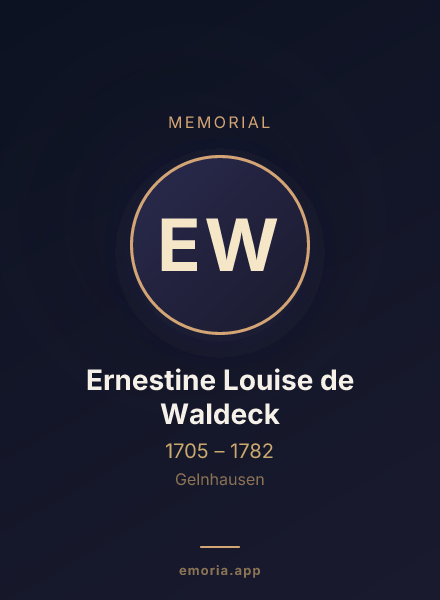 Memorial portrait of Ernestine Louise de Waldeck