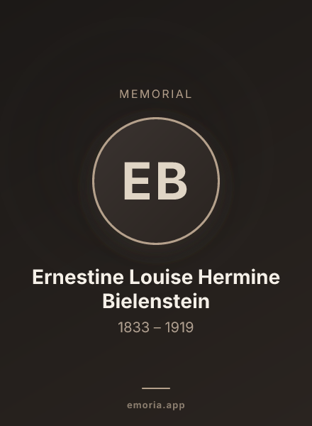 Memorial portrait of Ernestine Louise Hermine Bielenstein
