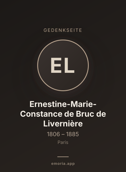 Gedenkportrait von Ernestine-Marie-Constance de Bruc de Livernière