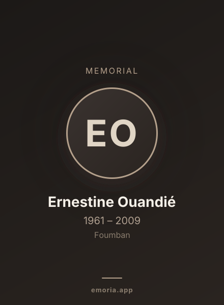 Memorial portrait of Ernestine Ouandié