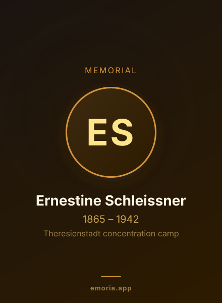 Memorial portrait of Ernestine Schleissner
