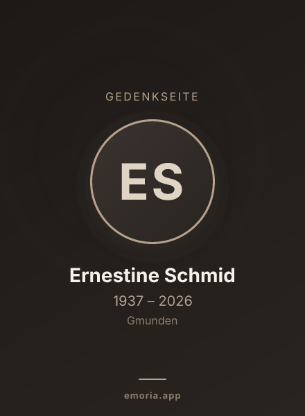 Gedenkportrait von Ernestine Schmid