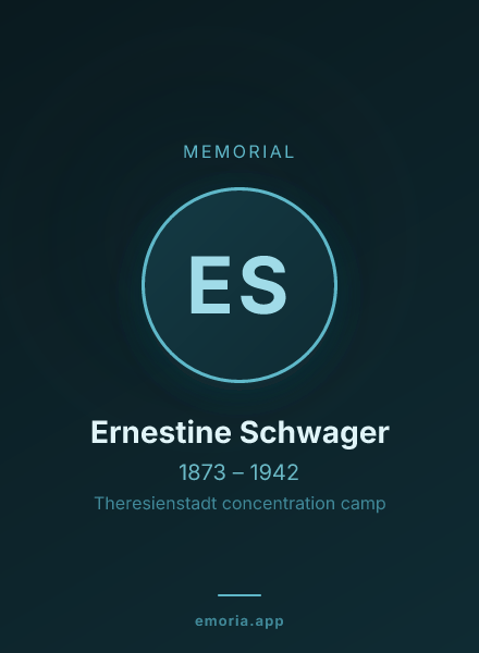 Memorial portrait of Ernestine Schwager