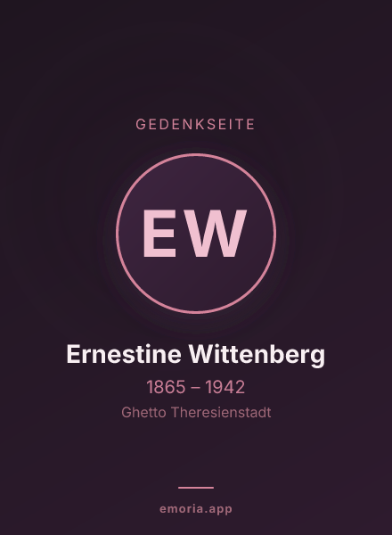 Gedenkportrait von Ernestine Wittenberg