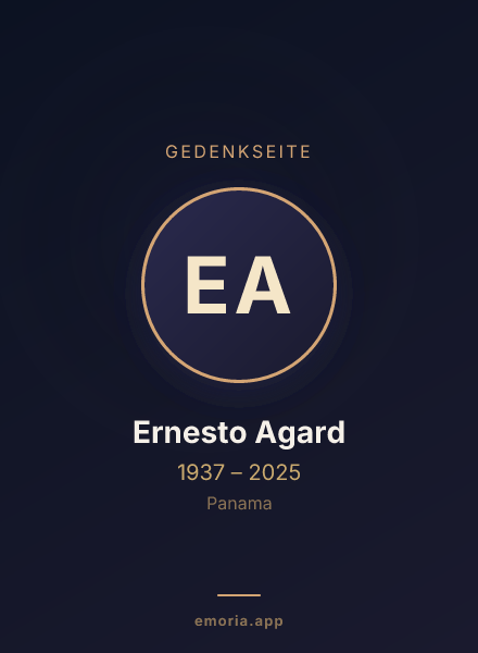 Gedenkportrait von Ernesto Agard