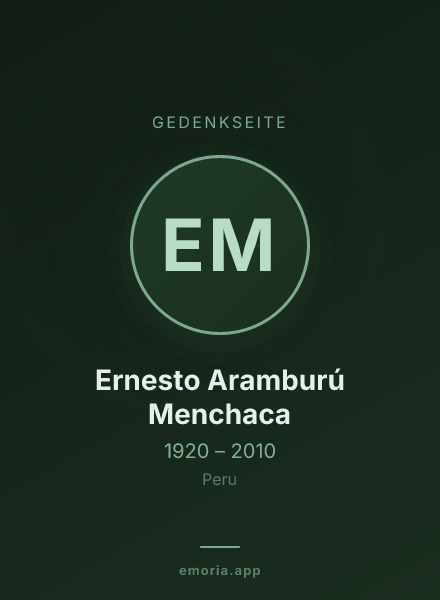 Gedenkportrait von Ernesto Aramburú Menchaca