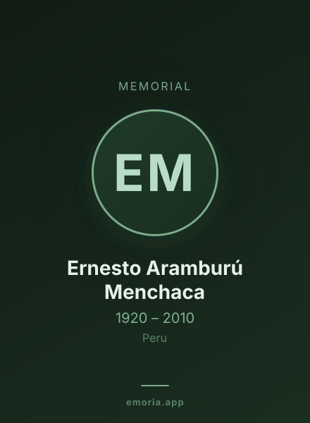Memorial portrait of Ernesto Aramburú Menchaca