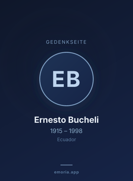Gedenkportrait von Ernesto Bucheli