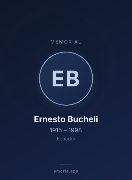 Memorial portrait of Ernesto Bucheli