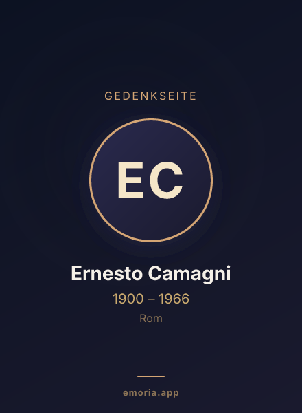 Gedenkportrait von Ernesto Camagni
