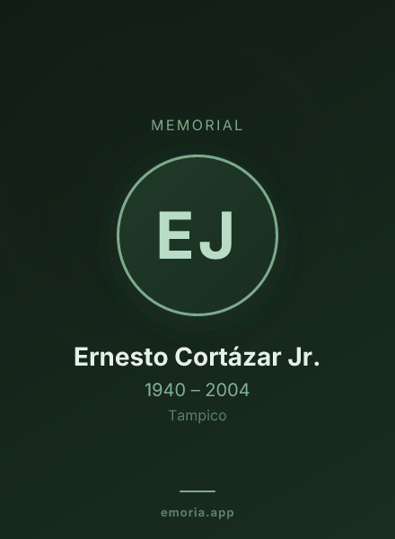 Memorial portrait of Ernesto Cortázar Jr.