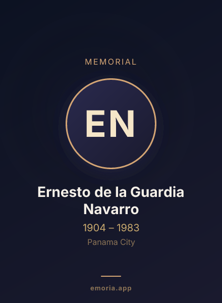 Memorial portrait of Ernesto de la Guardia Navarro