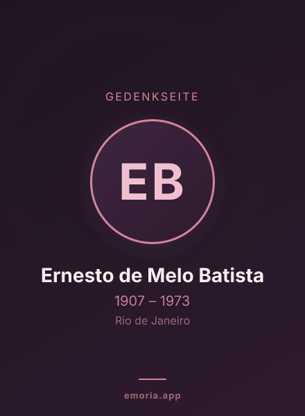 Gedenkportrait von Ernesto de Melo Batista