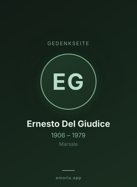Gedenkportrait von Ernesto Del Giudice