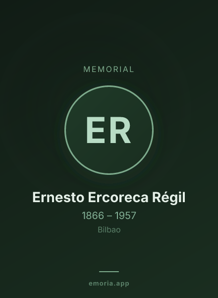 Memorial portrait of Ernesto Ercoreca Régil