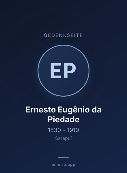 Gedenkportrait von Ernesto Eugênio da Piedade