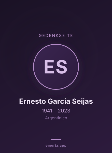 Gedenkportrait von Ernesto Garcia Seijas